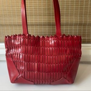 Ellepi woven red leather purse